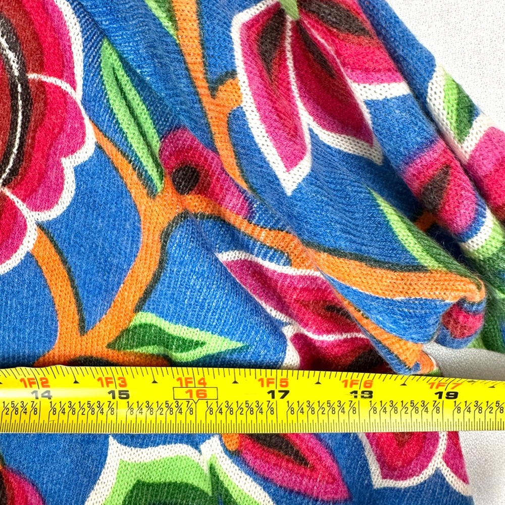SoHo Chick Open Front Floral Cardigan Fringe Boho - Picture 7 of 8